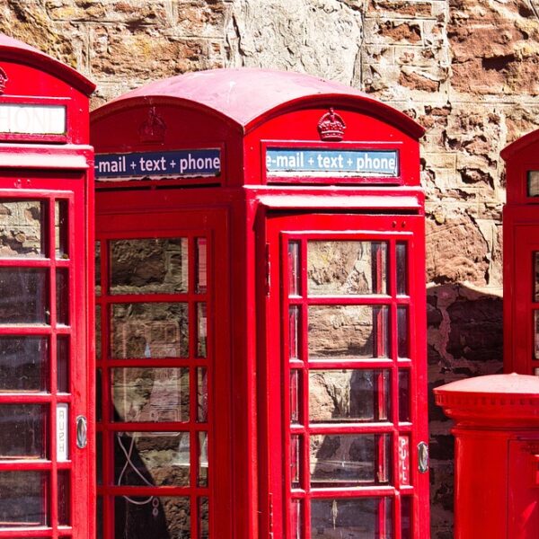 telephone booth, retro, british, red phone booth, communication