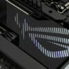 a close up of a computer motherboard