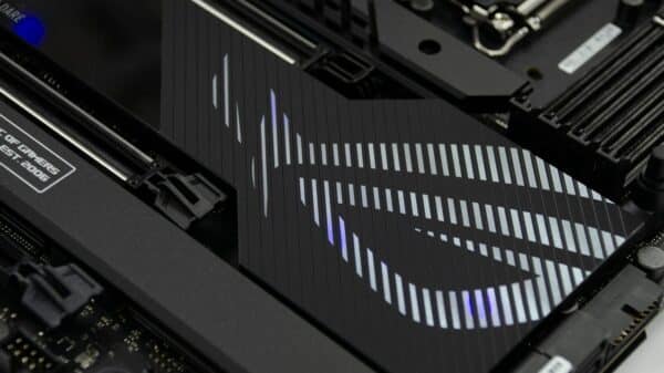a close up of a computer motherboard