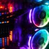 DJ mixer with LED light