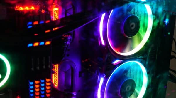 DJ mixer with LED light