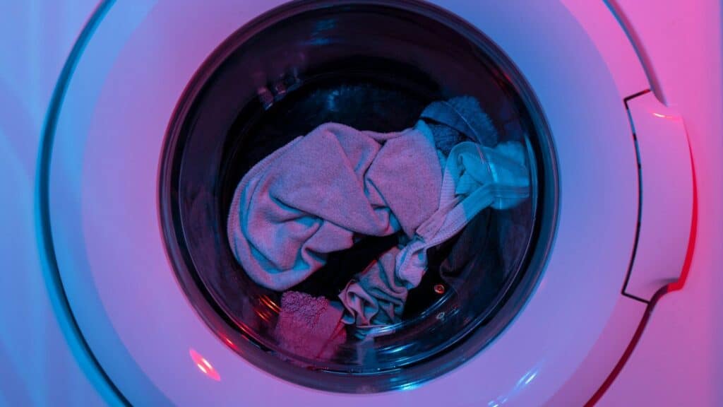 pink and green plastic container