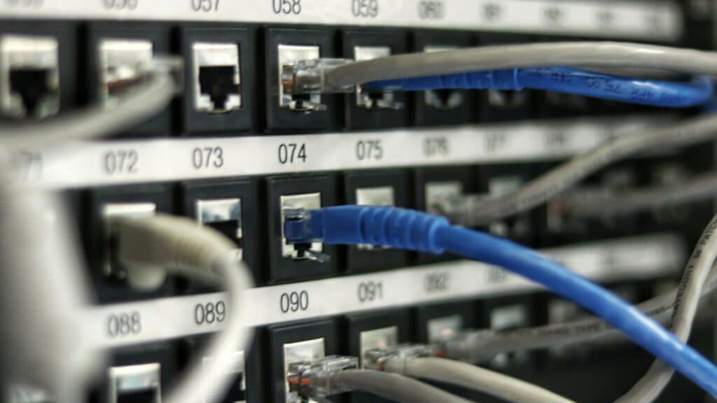 blue UTP cord