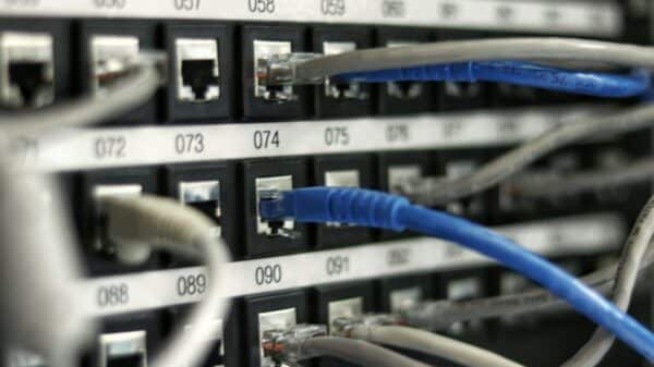 blue UTP cord